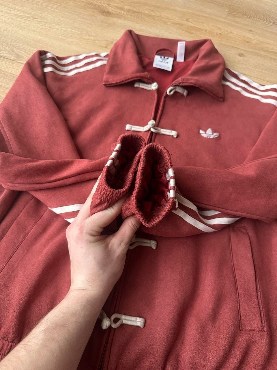 Adidas RARE Adidas Originals Red Chinese Toggle Tank Jacket Size US M / EU 48-50 / 2 - 6 Thumbnail