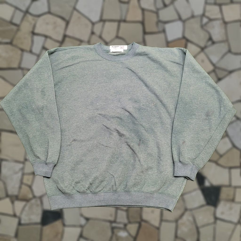 Gap VINTAGE GAP SPORT Sweatshirt Mens M 22x25 Green Cropped Baggy Crew Neck 1980s 80s Retro Size US M / EU 48-50 / 2 - 1 Thumbnail