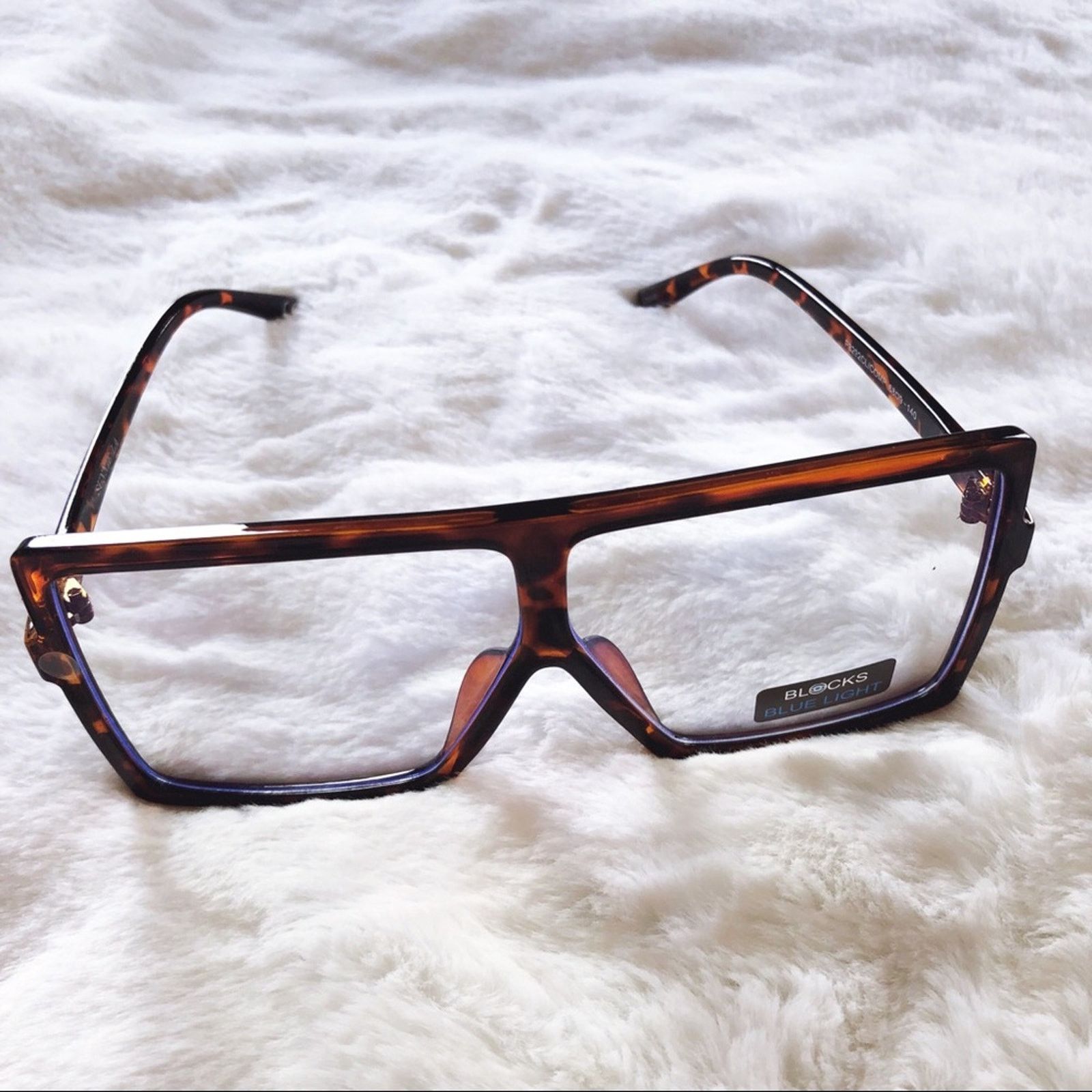 Other Lana Brown Rectangle Computer Light Glasses Size ONE SIZE - 7 Thumbnail