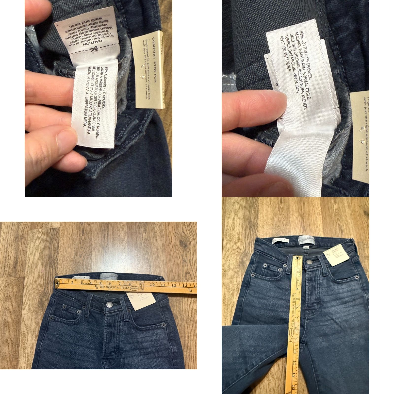 Vintage Universal Thread Jeans Women's 00 Denim Mid Rise Slim 80s 5-Pocket Blue NWT Jeans Womens Fit Slim Size 24" / US 00 / IT 34 - 8 Thumbnail