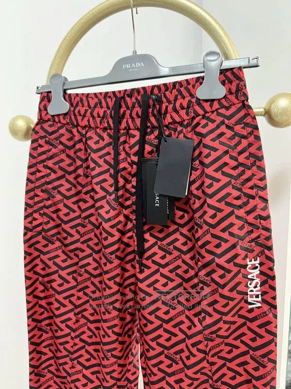 Versace Versace Summer Red Polyester Casual Pants . Size US 26 / EU 42 - 1 Thumbnail