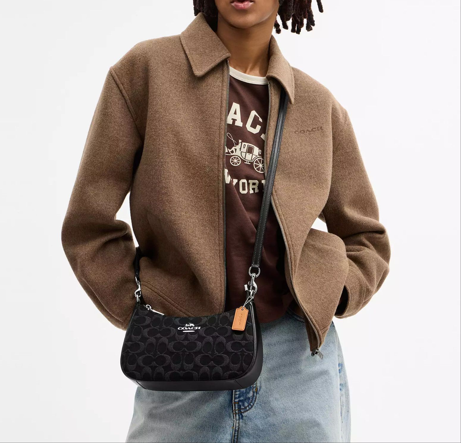 Coach Teri Shoulder Bag In Signature Denim CDE43 Size ONE SIZE - 9 Thumbnail