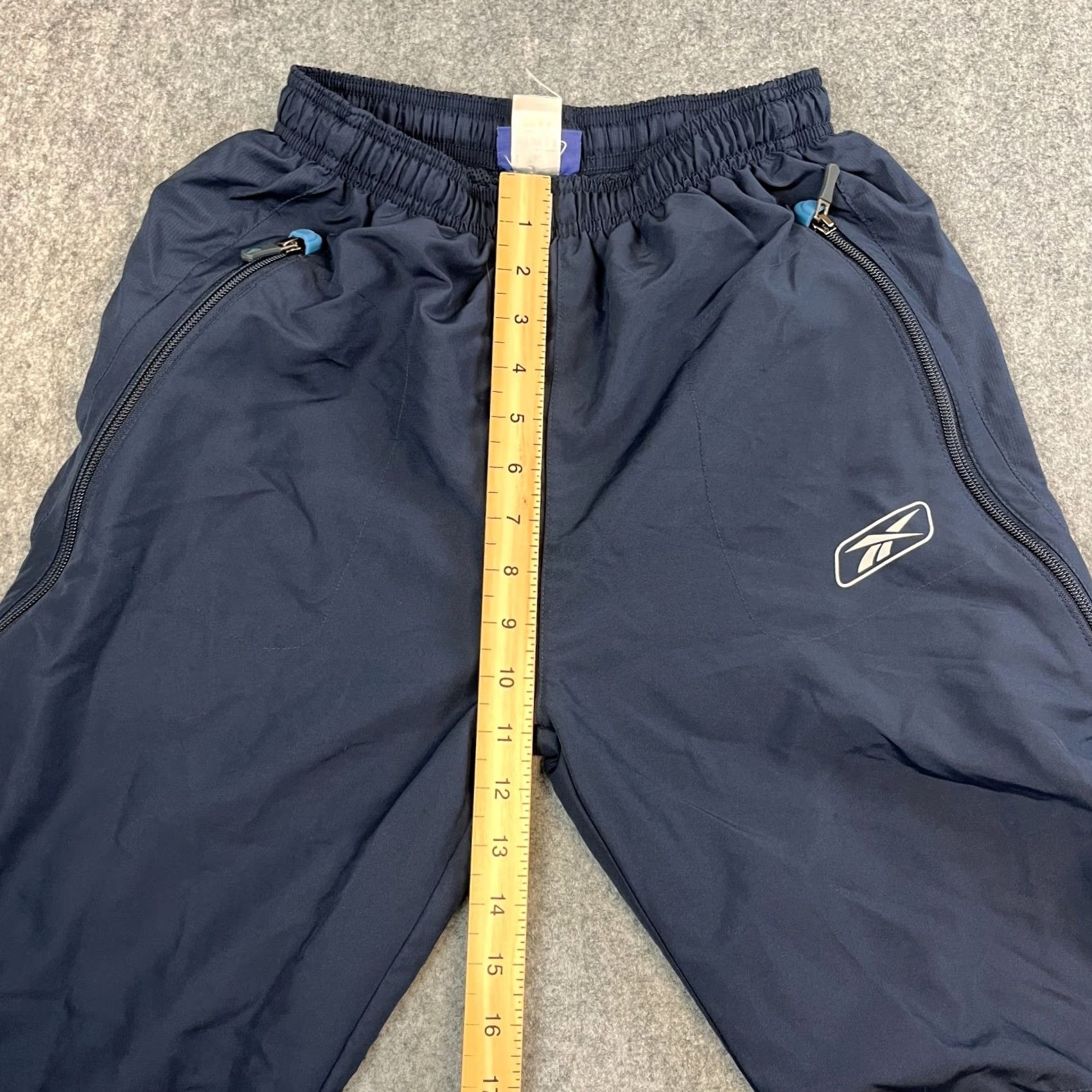 Reebok Reebok Mens Track Pants Sweat Joggers S Blue Relaxed Zip Pockets Y2K Size US 29 - 5 Thumbnail