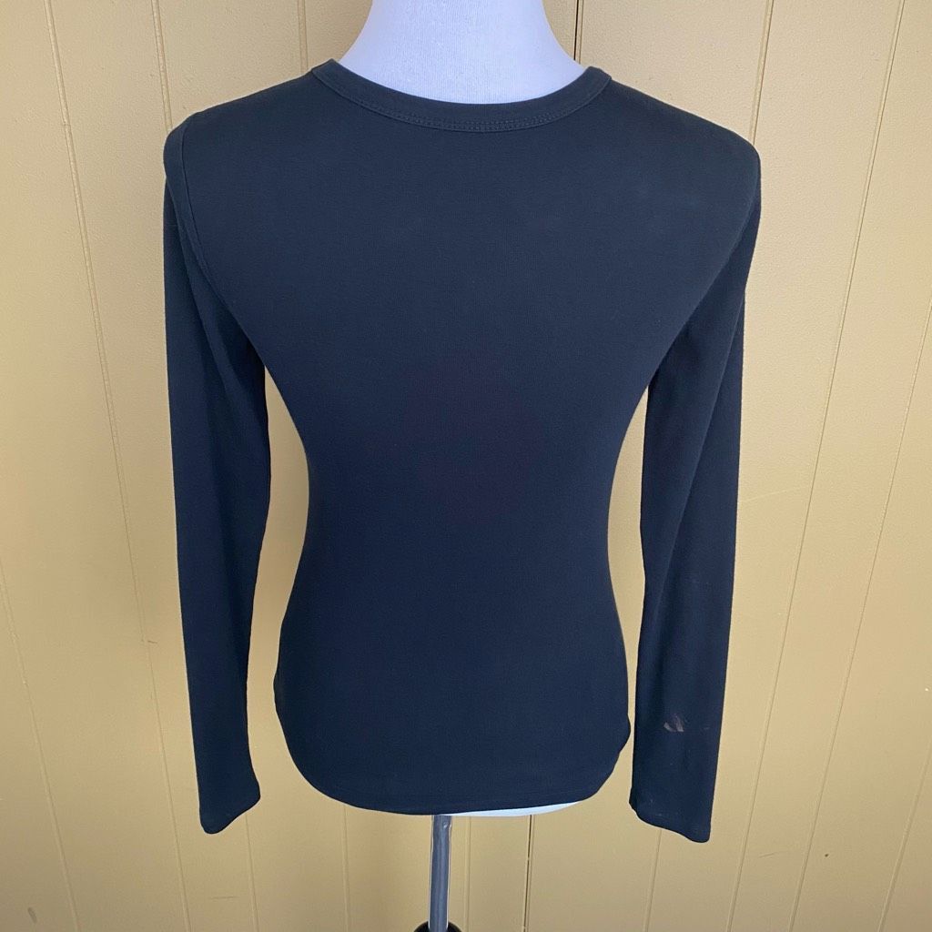 Gap Gap women XS Crewneck Longsleeve fitted shirt black Size XS / US 0-2 / IT 36-38 - 7 Thumbnail