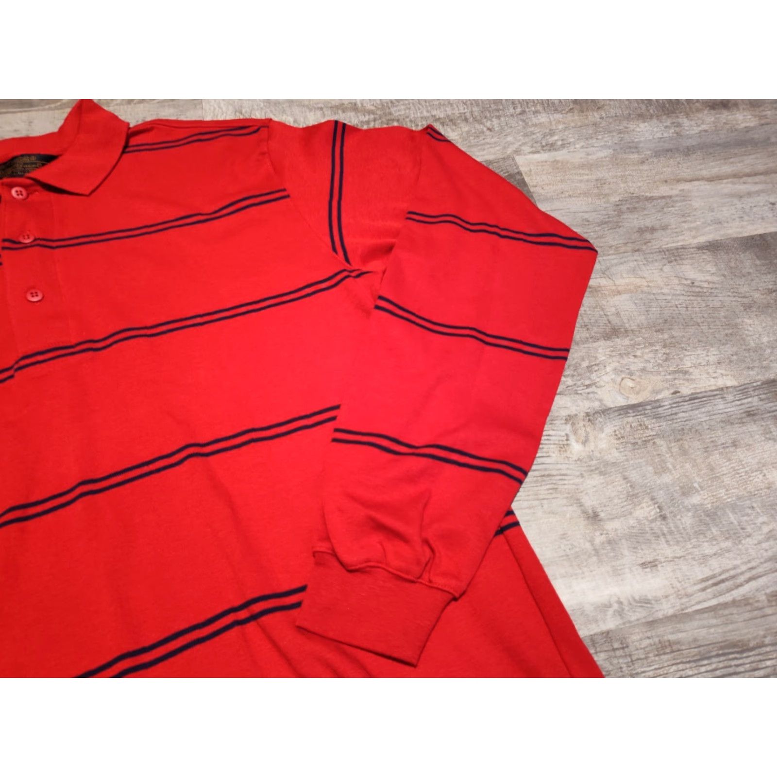 Eddie Bauer VINTAGE Eddie Bauer Long Sleeve Rugby Polo Shirt Striped M Tall Red 90s Mens Size US M / EU 48-50 / 2 - 3 Thumbnail