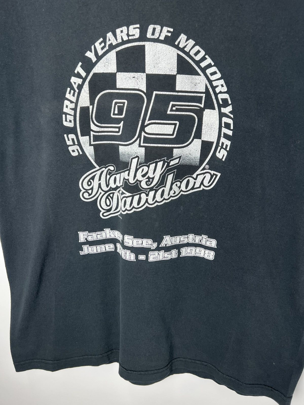 Harley Davidson Vintage rare racing Harley Davidson 1998 bikers T-shirt Size US L / EU 52-54 / 3 - 2 Thumbnail