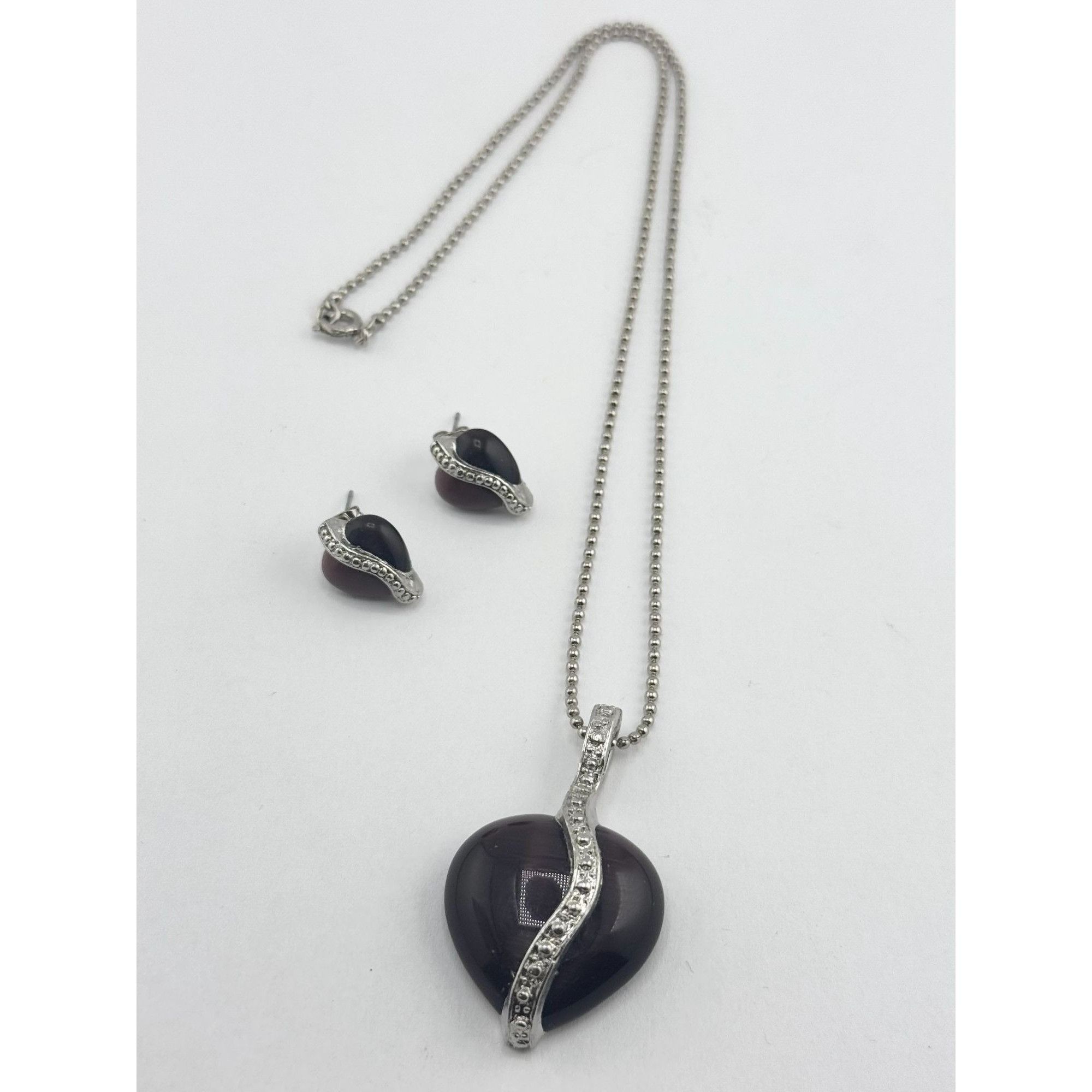 Vintage Vintage silver rhinestone necklace and earrings set Size ONE SIZE - 2 Thumbnail