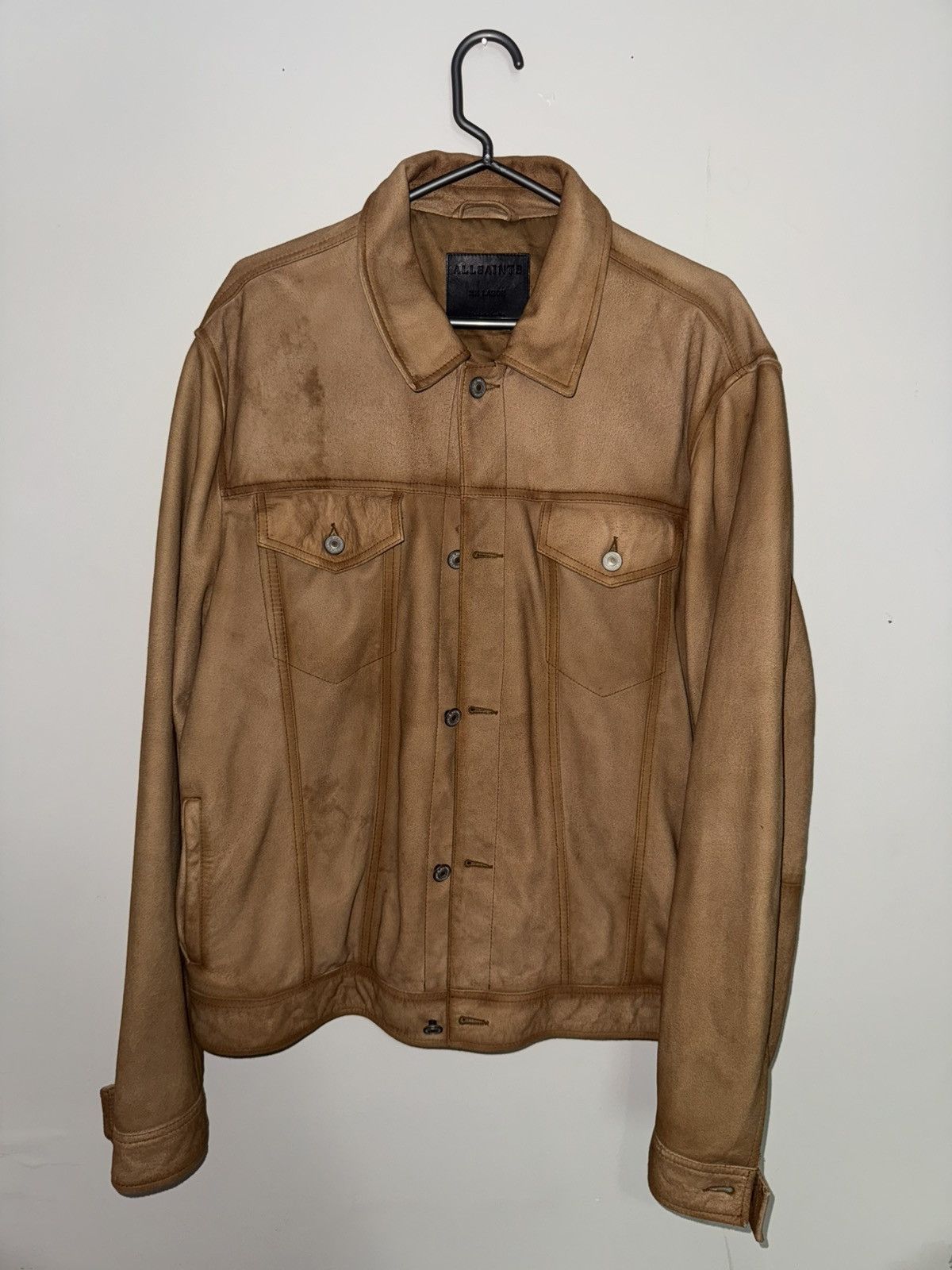 Allsaints Allsaints Suede Trucker Jacket Size US XXL / EU 58 / 5 - 1 Thumbnail