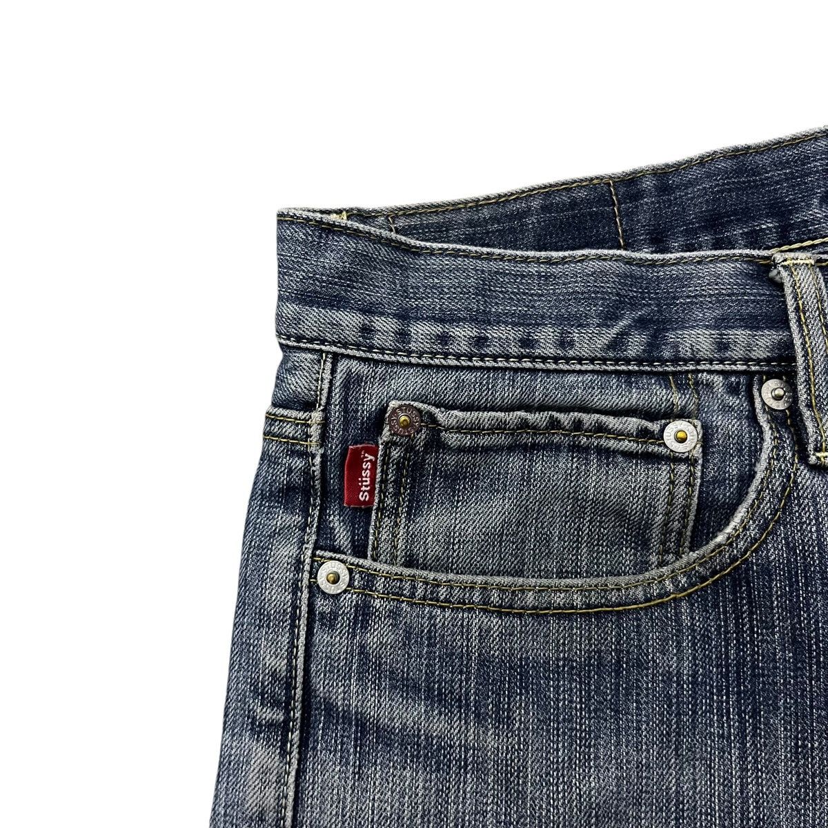 Stussy × Vintage VINTAGE STUSSY CROWN ROUGH RUNGGED DENIM JEANS Size US 34 / EU 50 - 7 Thumbnail