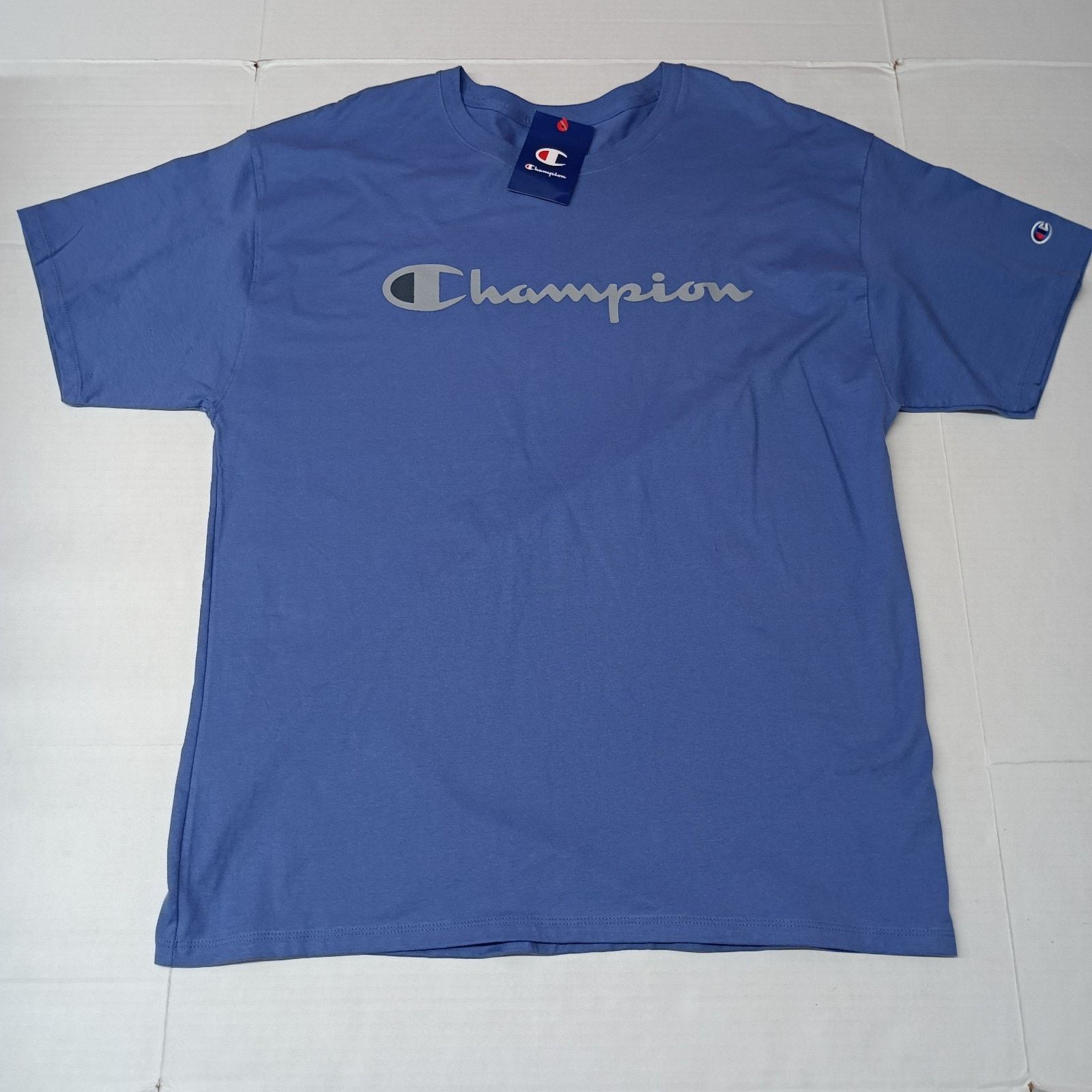 Champion Champion Classic Graphic T-Shirt Men's XL Purple Spell Out Size US XL / EU 56 / 4 - 1 Thumbnail