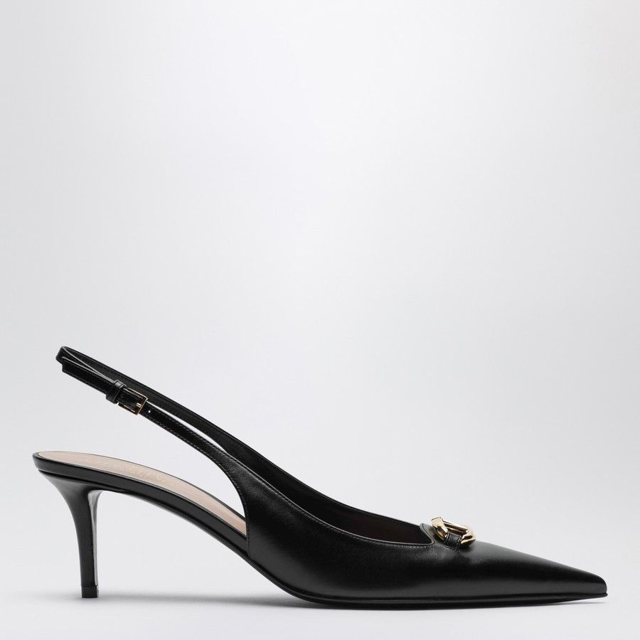 o1d2blof1024 V Logo Slingback in Black