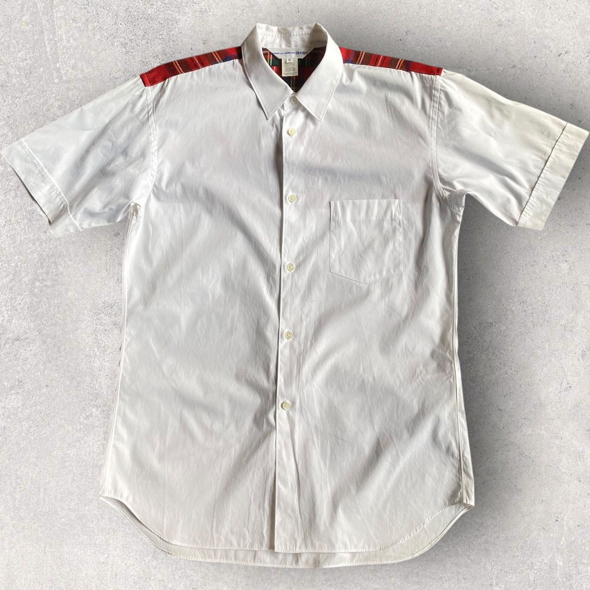 Comme des Garcons CDG Shirt Back Red Tartan Panel Size US M / EU 48-50 / 2 - 2 Thumbnail