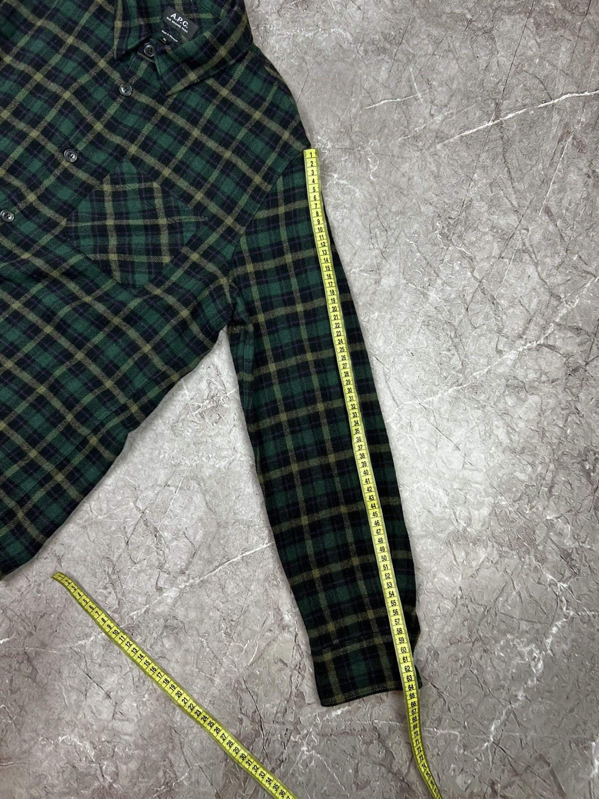 A.P.C. A.P.C Wool Flannel Button Up Size US XL / EU 56 / 4 - 9 Thumbnail