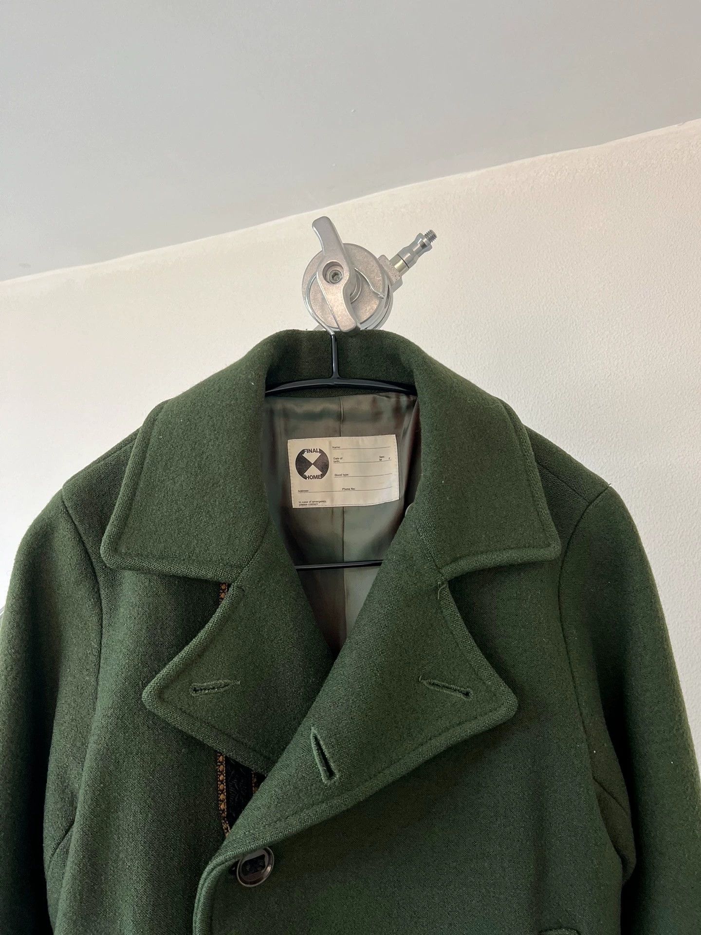 Issey Miyake Issey Miyake Final Home Green Wool Buttoned Collar Jacket Size M / US 6-8 / IT 42-44 - 3 Thumbnail