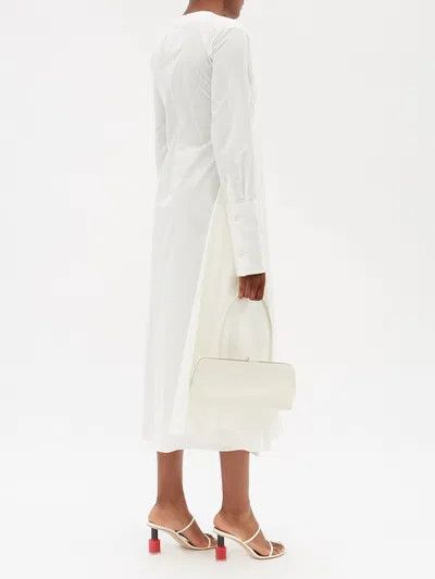 Jil Sander o1y0925 Midi Dress in White Size S / US 4 / IT 40 - 6 Thumbnail