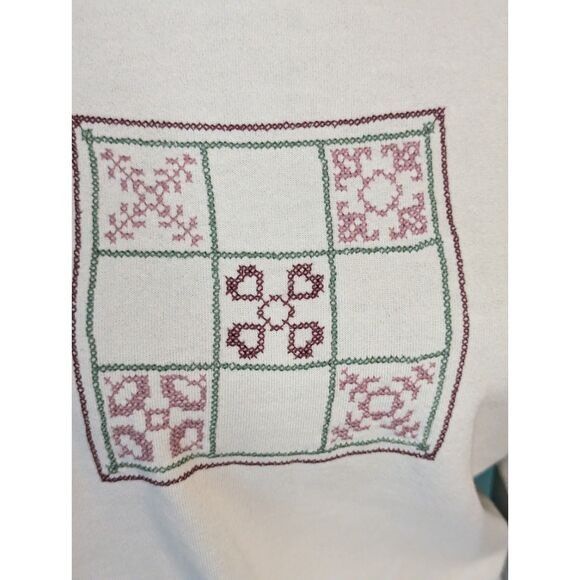 Vintage Vintage Hand Stitched Cross Stitch Sweatshirt Women's M Size M / US 6-8 / IT 42-44 - 2 Thumbnail