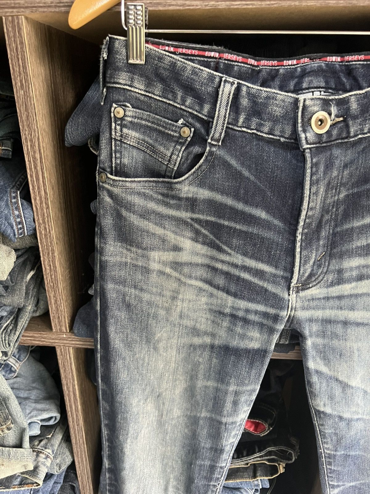 Edwin 🔥Vintage Edwin Jerseys Stretchable Flared Denim Size US 31 - 8 Thumbnail