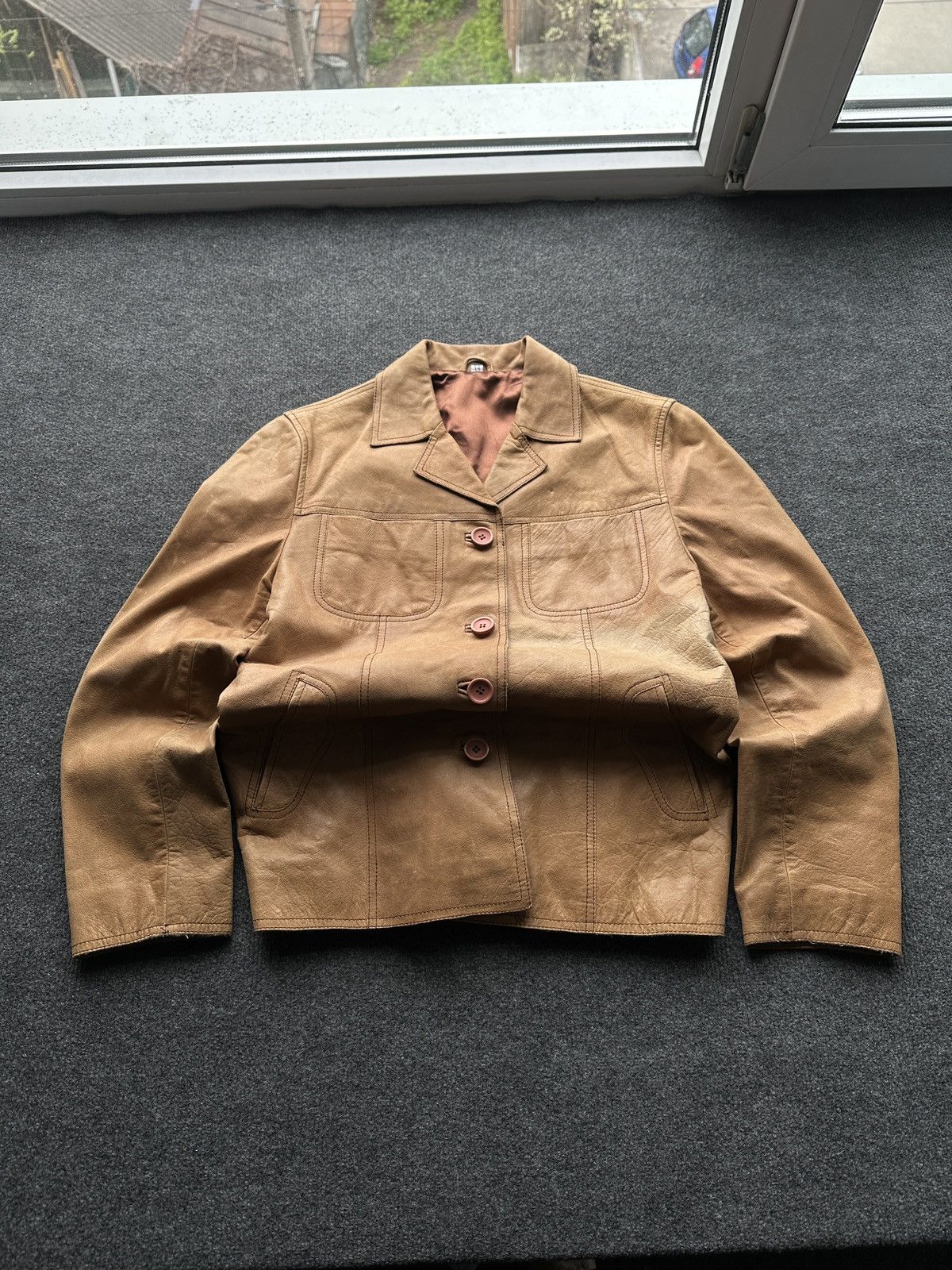 Other 🚨VNTG LEATHER JACKET AVANT GARDE WESTERN BROWN MOTO Size US M / EU 48-50 / 2 - 1 Thumbnail