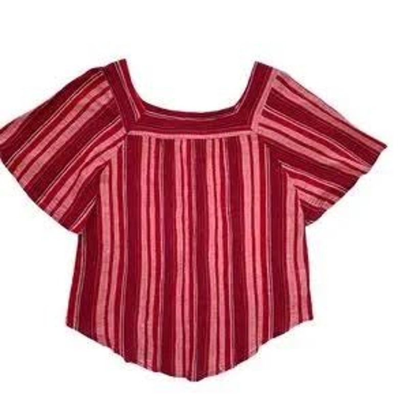 Target Basics Universal Thread | Women's Boho Square Neck Stripe Top | Med Size M / US 6-8 / IT 42-44 - 3 Thumbnail