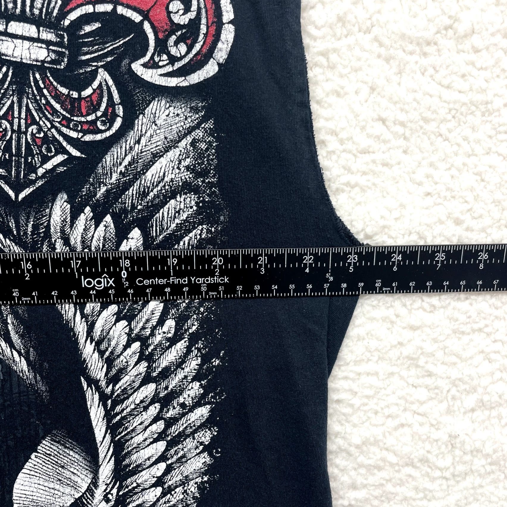Gildan VINTAGE Y2K T-SHIRT XL Black Skull Graphic Cyber Grunge Moto Tattoo Affliction - Men, Graphic Tee, Sleeveless, Gildan, Cotton Size US XL / EU 56 / 4 - 5 Thumbnail
