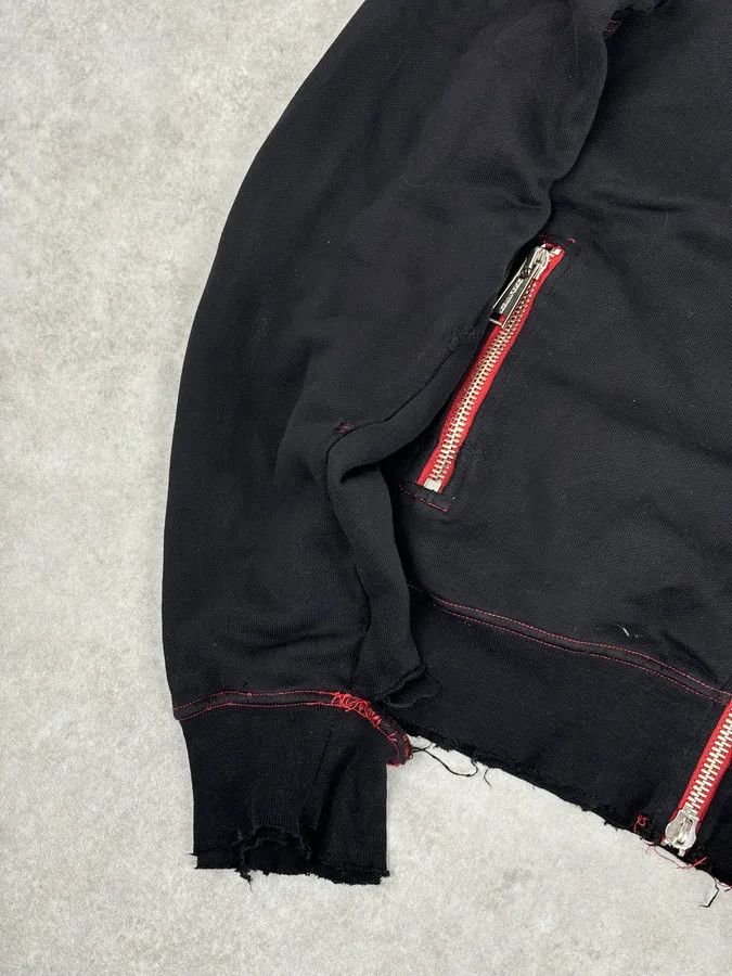 Dsquared2 2000s Dsquared2 Black Distressed Zip-up Hoodie Size US M / EU 48-50 / 2 - 8 Thumbnail