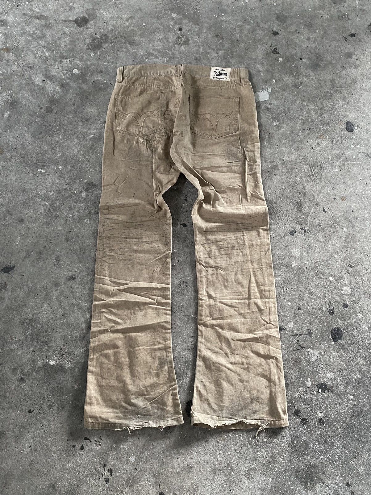 JACKROSE Jackrose Clawmark Distressed Flared Pants Size US 33 - 2 Thumbnail