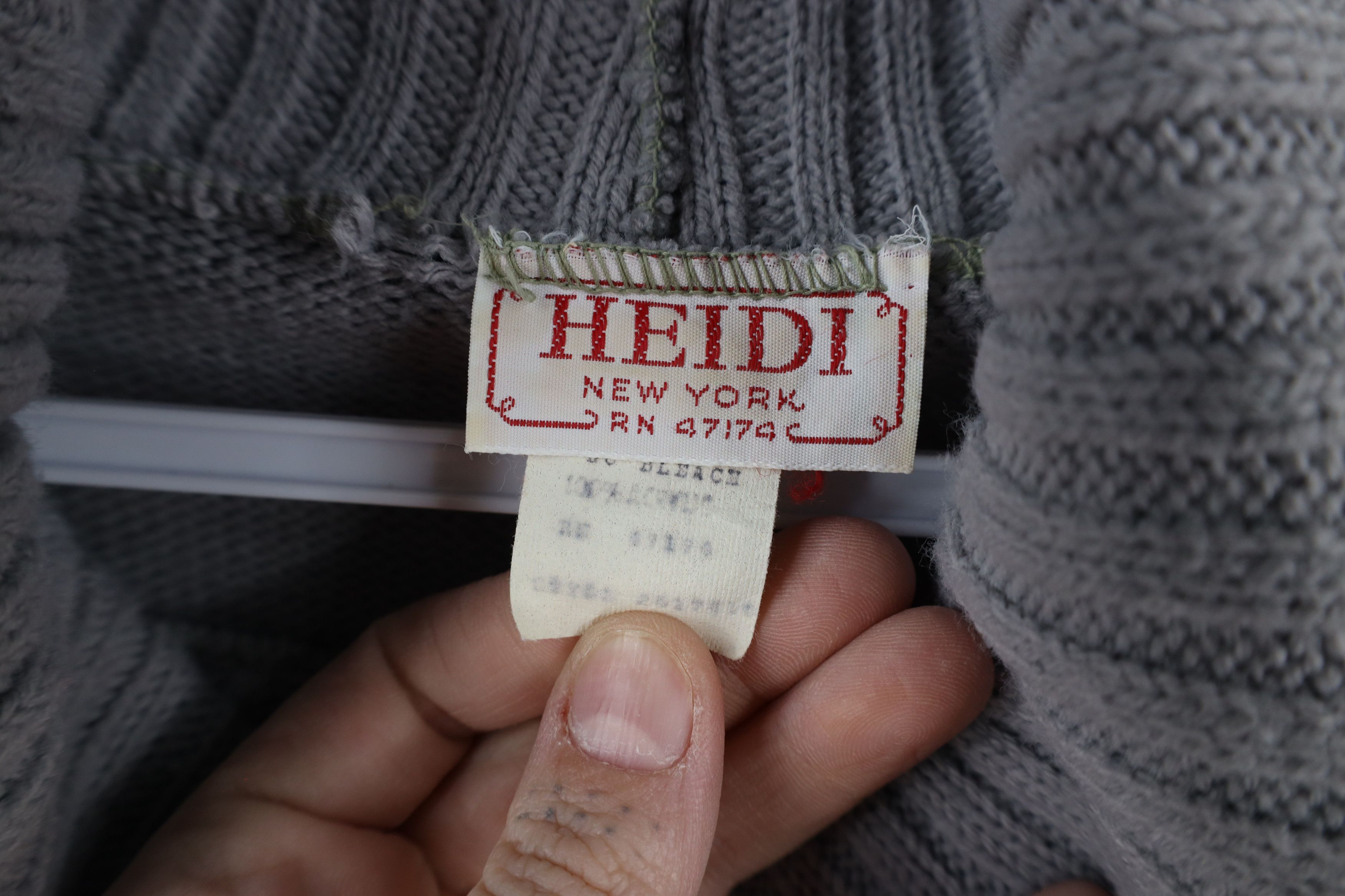 Vintage Vintage 70s Streetwear Tie Hem Turtleneck Sweater Gray USA Size M / US 6-8 / IT 42-44 - 5 Thumbnail