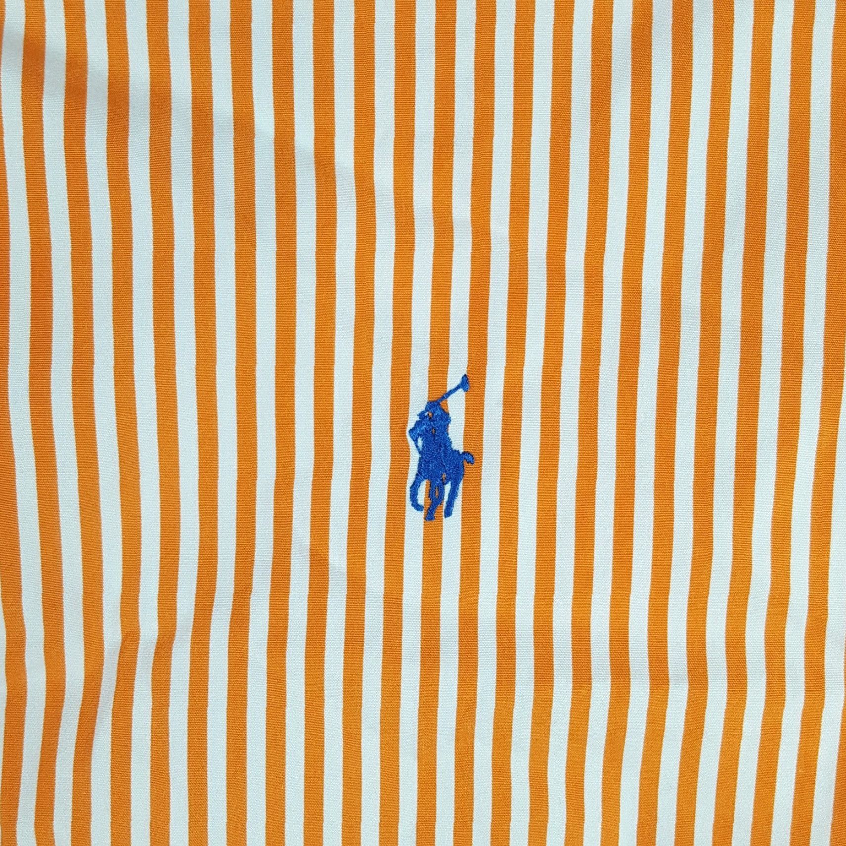 Ralph Lauren VINTAGE Ralph Lauren Preppy Striped Button-Up Shirt XL Orange Long Sleeve Pony Logo Classic Mens 90s Retro Size US XL / EU 56 / 4 - 3 Thumbnail