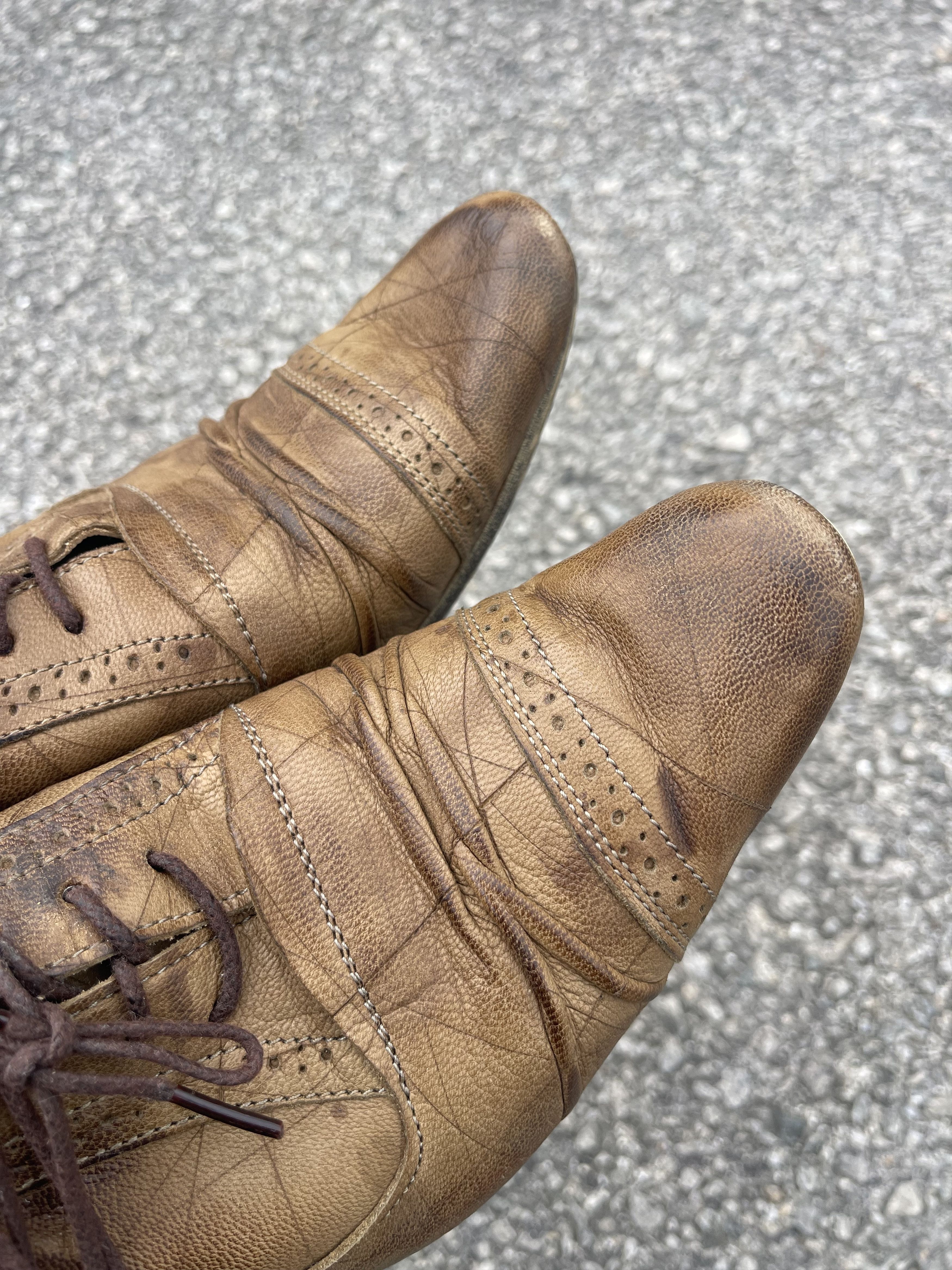 Alfredo Bannister RARE Alfredo BANNISTER Brown Leather Shoes Vtg Patina Derby Size US 7 / EU 40 - 12 Thumbnail