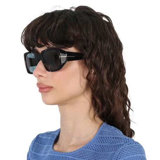 Tom Ford Tom Ford Women Sunglasses Ryder-02 Black Blue FT1035 01V Size ONE SIZE - 11 Thumbnail