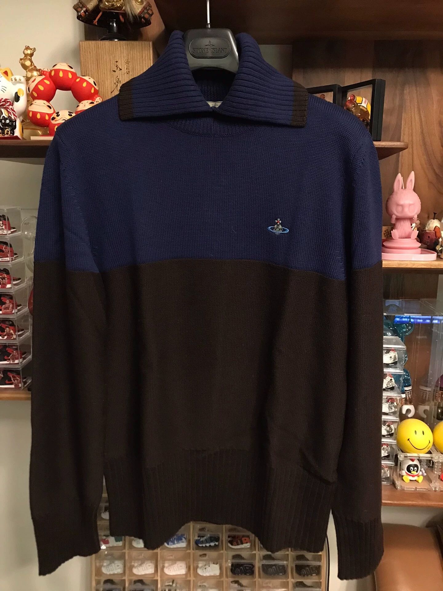 Vivienne Westwood Vivienne Westwood Color Blocked Orb Large Collar Sweater L Size US L / EU 52-54 / 3 - 1 Thumbnail