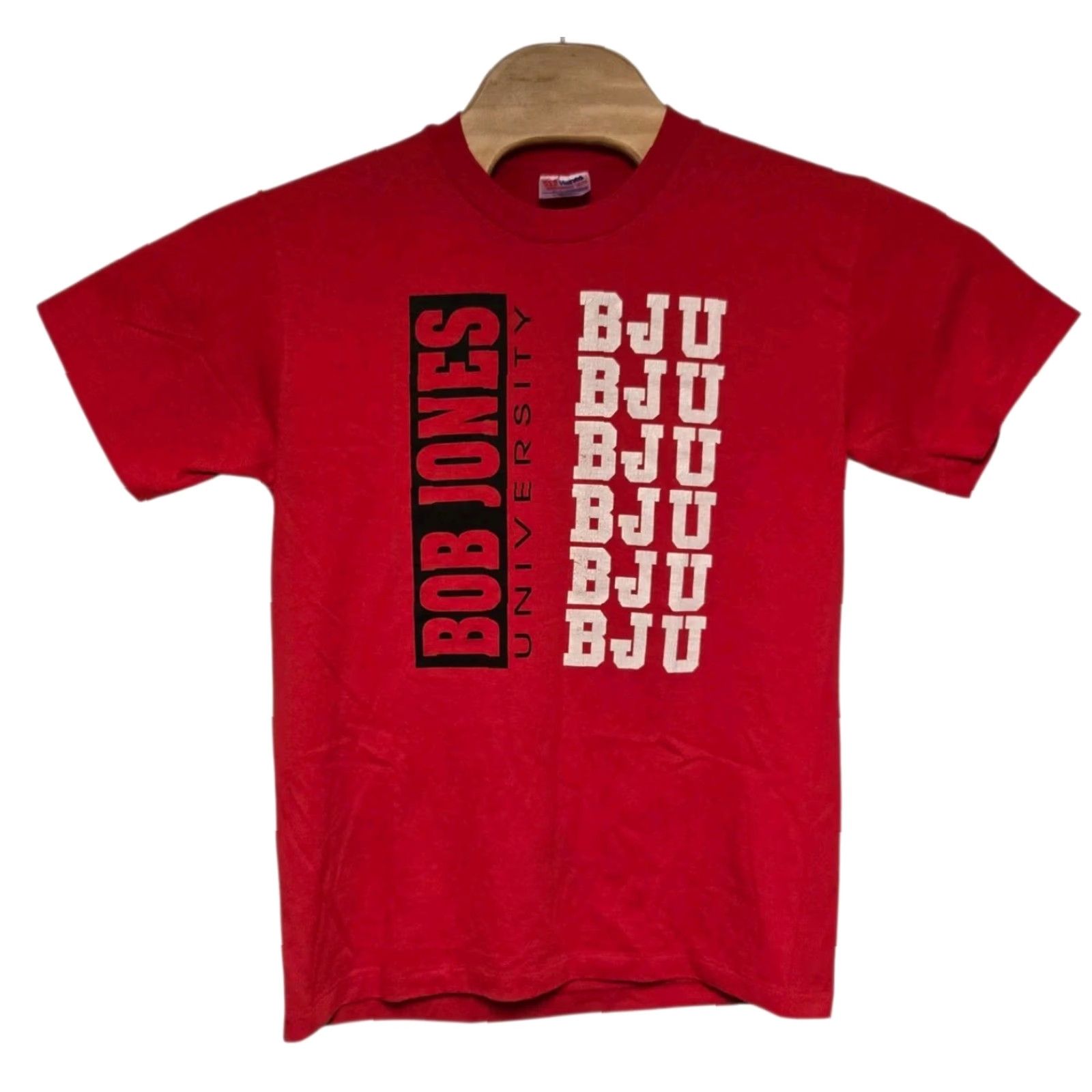 Hanes VINTAGE Hanes Bob Jones University T-Shirt Men M Red Single Stitch Spell Out Shirt Mens Red University 90s Size US M / EU 48-50 / 2 - 2 Thumbnail