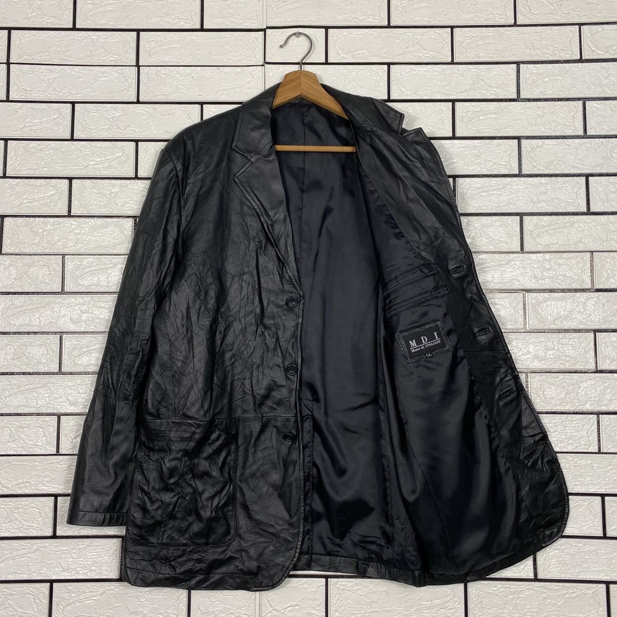 Japanese Brand 📌Vintage Leather Jacket Biker Mano di Italiani Issey Miyake Size US L / EU 52-54 / 3 - 12 Thumbnail