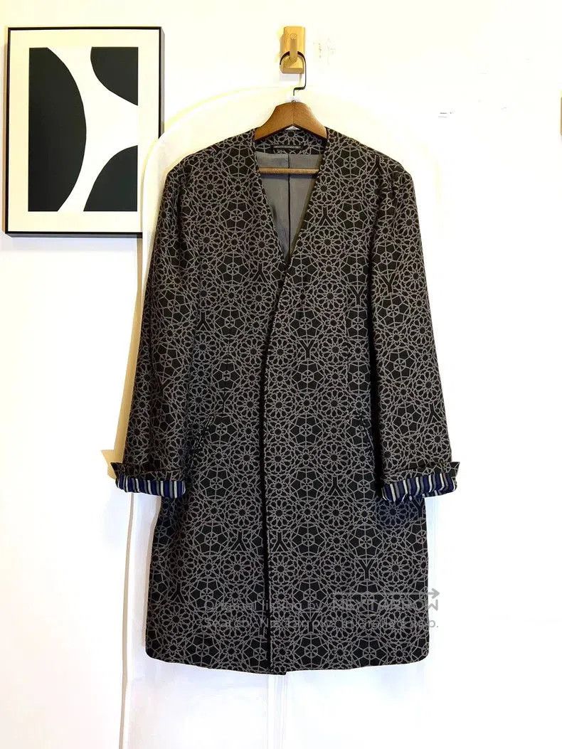 Yohji Yamamoto Yohji Yamamoto Printed Kimono Coat. Size US XS / EU 42 / 0 - 3 Thumbnail