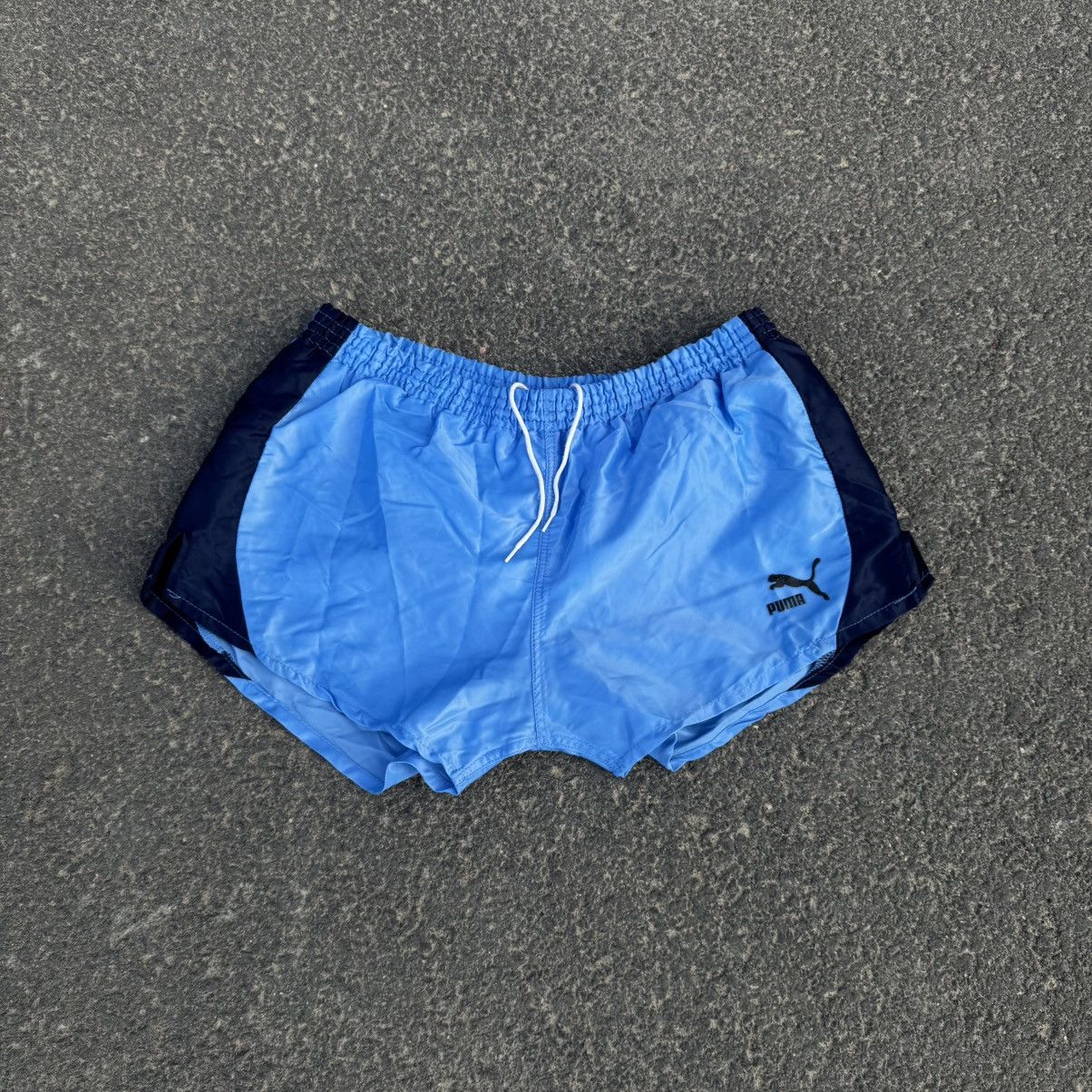 Puma 70s/80s Puma Running Shorts Blue Soccer made in hong kong Size US 33 - 5 Thumbnail