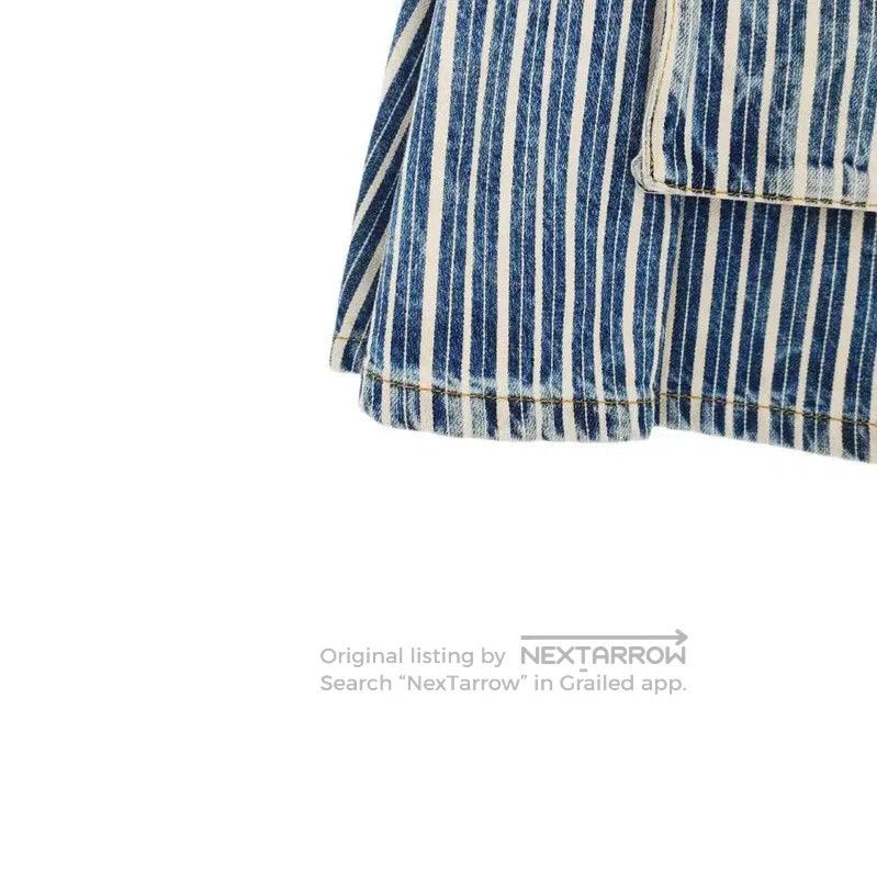 Dior Dior Women's Blue Cotton Striped Skirt . Size 23" - 4 Thumbnail