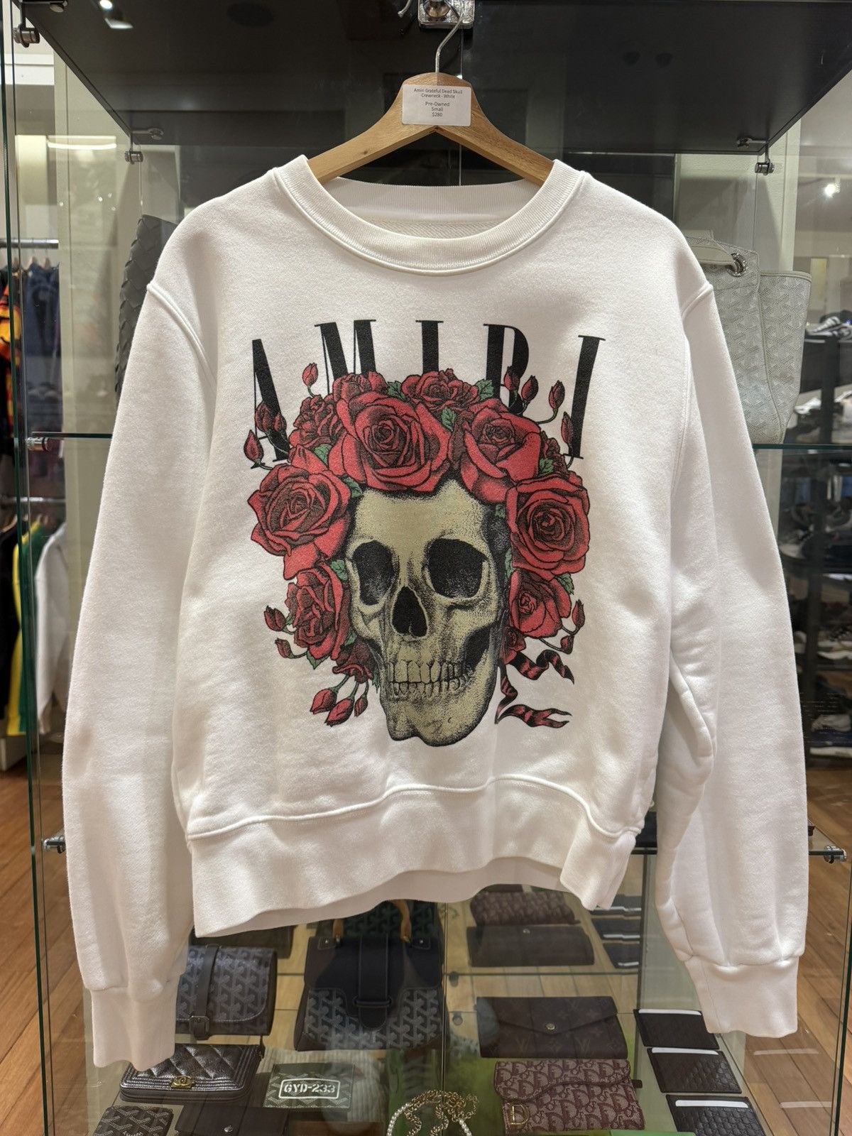 Amiri Amiri Grateful Dead Skull Crewneck - White Size US S / EU 44-46 / 1 - 1 Thumbnail