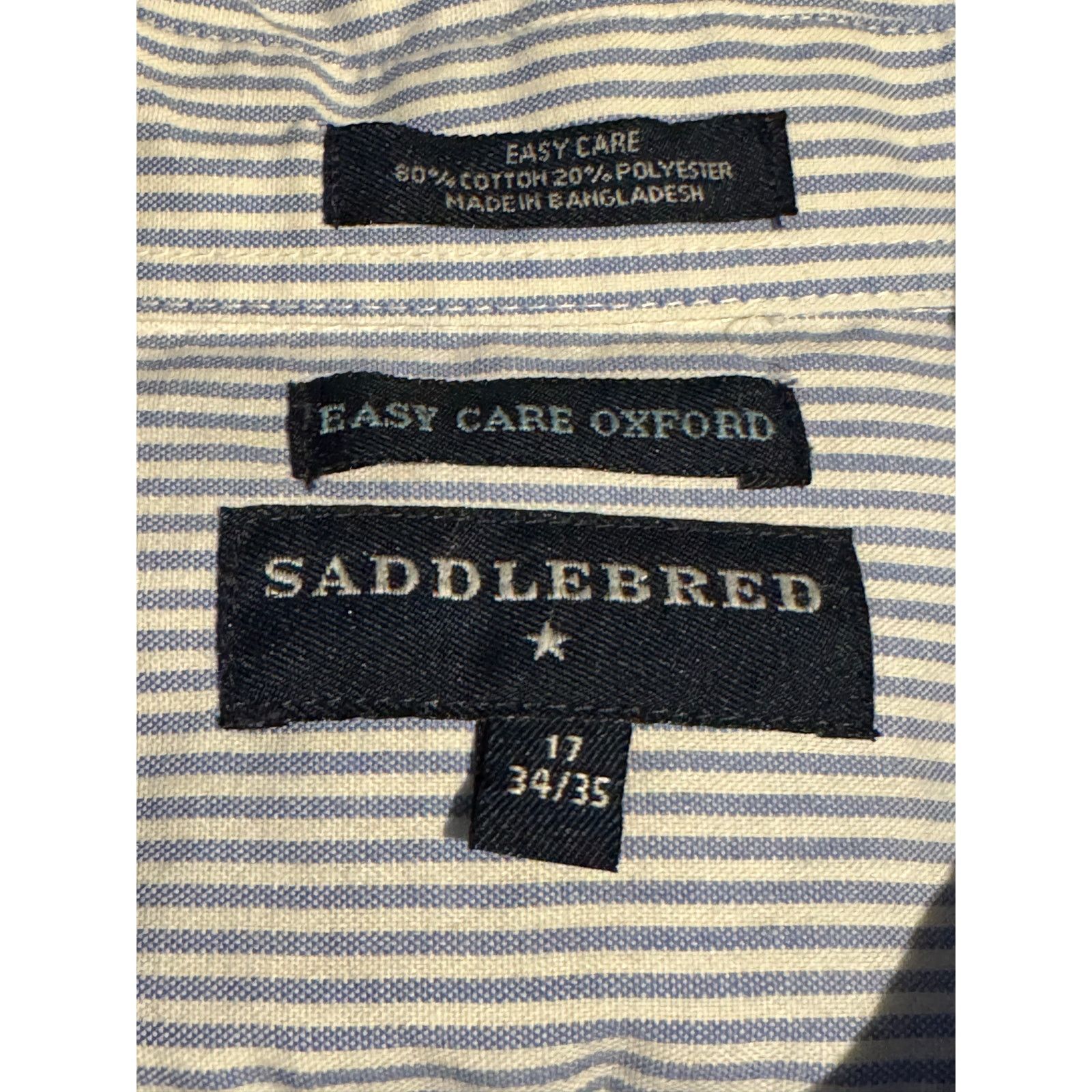 Saddlebred Saddlebred Easy Care Mens Shirt Button Down Size 17 34/35 Size US XL / EU 56 / 4 - 9 Thumbnail