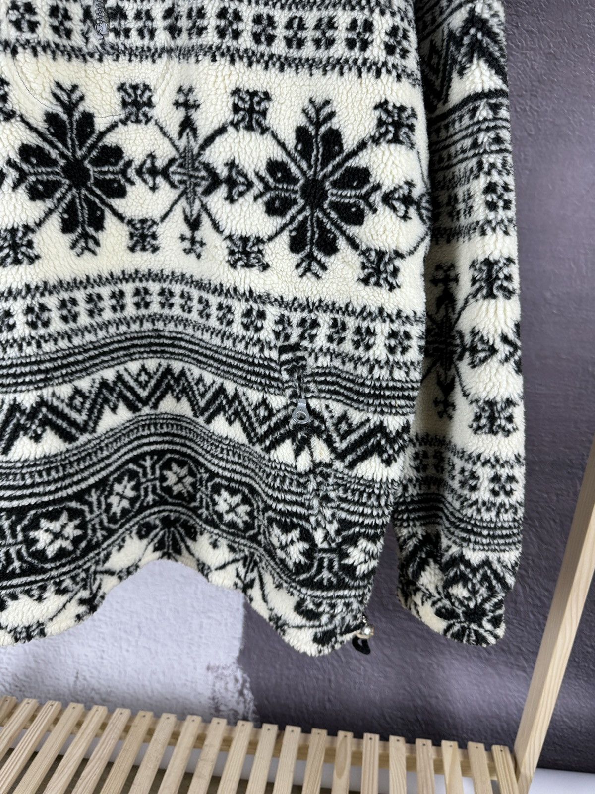 Vintage Vintage 90s Full Print half zip riri American fleece Size US M / EU 48-50 / 2 - 5 Thumbnail