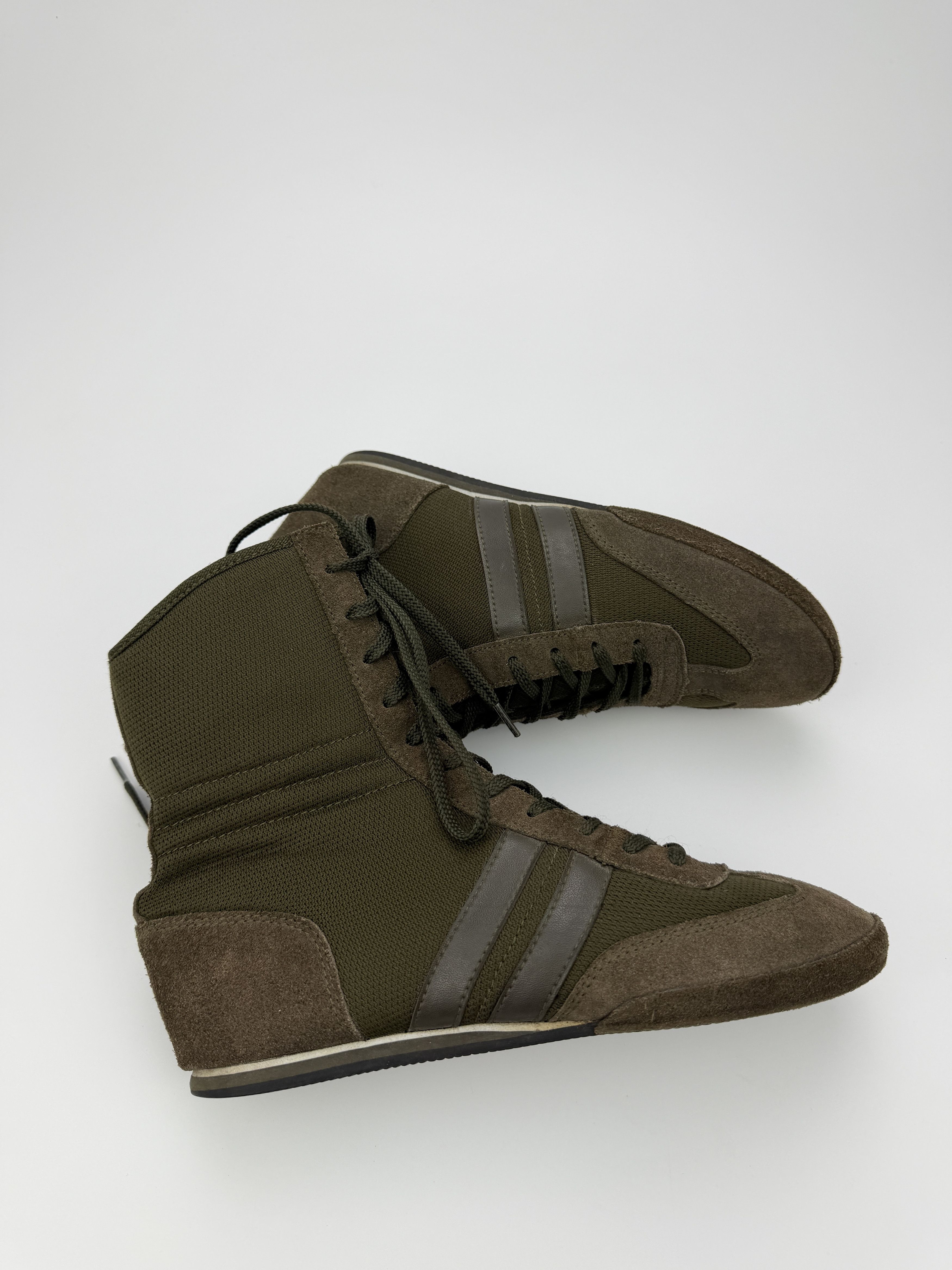 Vintage y2k style khaki green boxing lace up boots sneakers Size US 8 / IT 38 - 9 Thumbnail