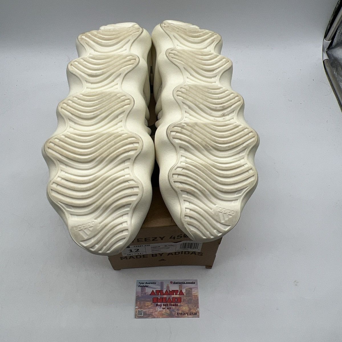 Adidas Yeezy 450 cloud white Size US 12 / EU 45 - 8 Thumbnail