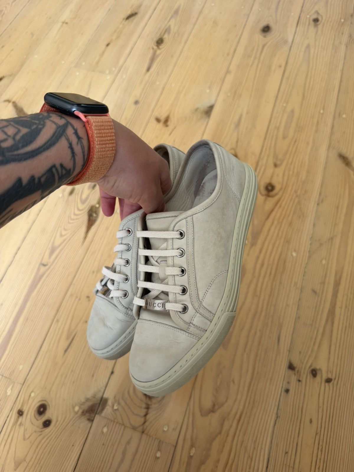 Gucci Gucci Low Top Miro Soft Leather Sneakers Size US 6.5 / EU 39-40 - 8 Thumbnail