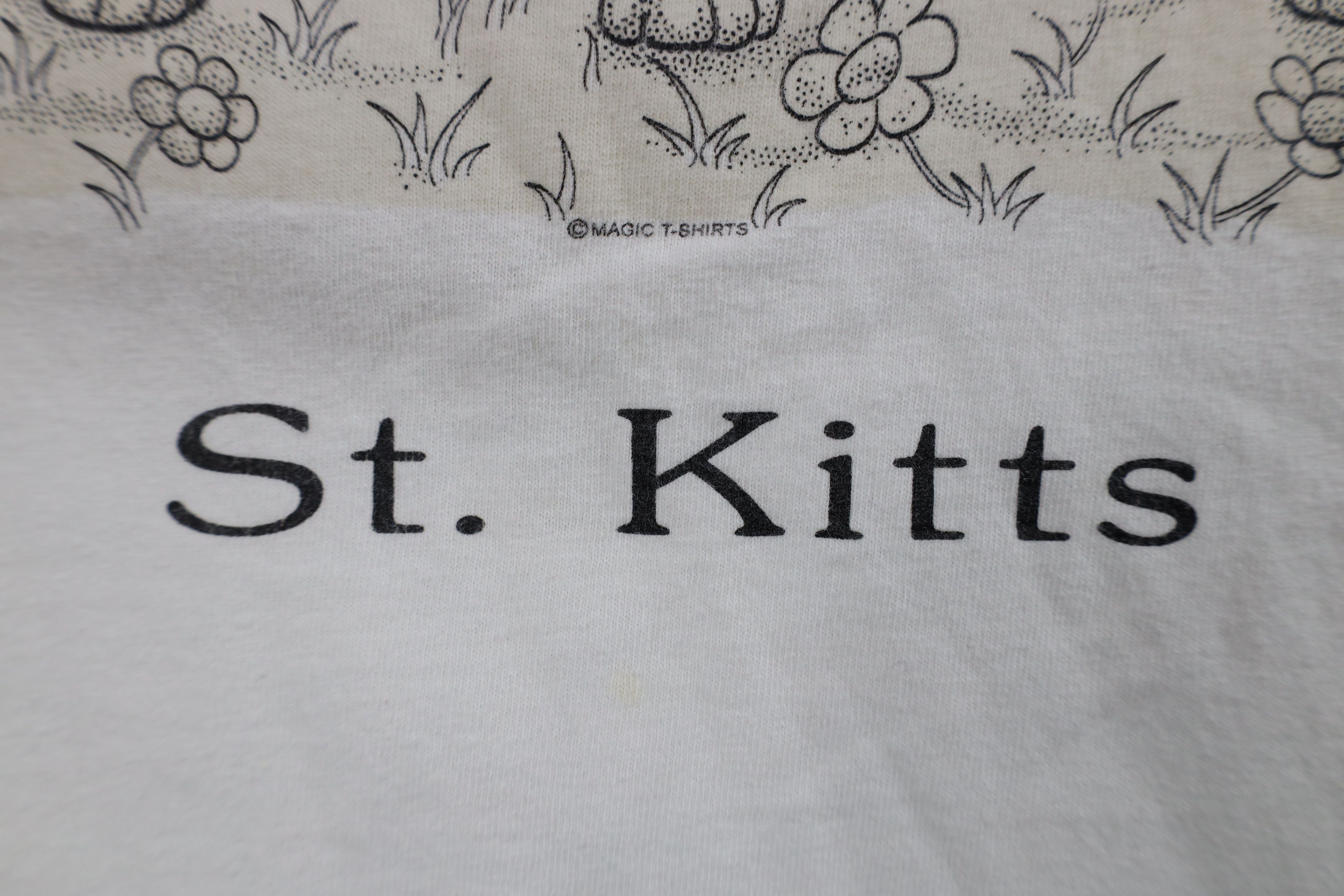 Vintage Vintage 90s Streetwear Changing St Kitts Cat Kitten T-Shirt Size XL / US 12-14 / IT 48-50 - 5 Thumbnail