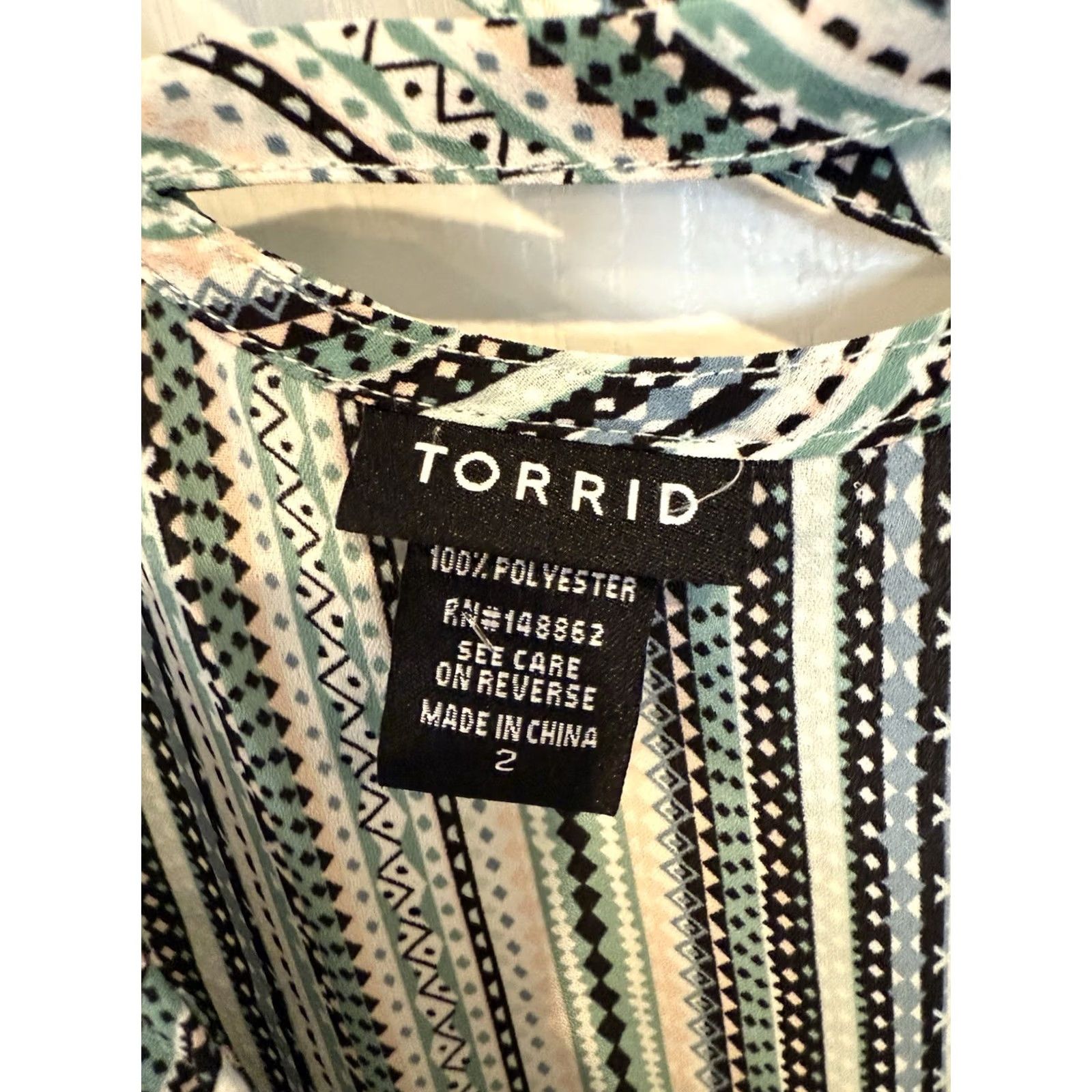 Torrid Torrid Stripes Georgette Swing Tank Cami Sleeveless Lightweight Plus 2X Multicolor Women’s Size 2X Women’s Size XXL / US 16-18 / IT 52-54 - 2 Thumbnail