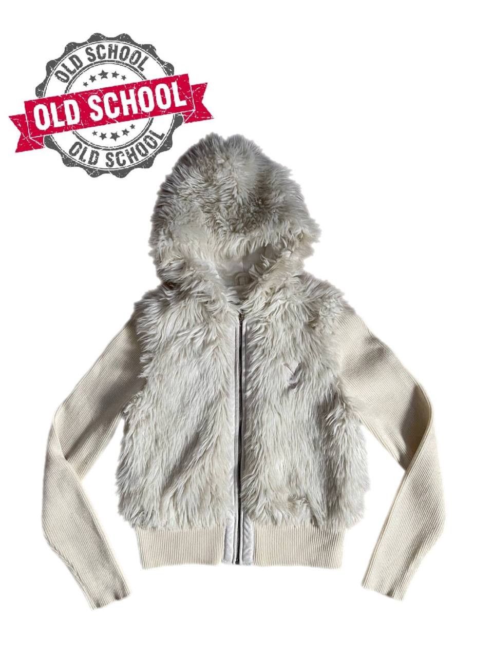 Playboy × Vintage 00S Fluffy Y2K Faux Fur Jacket Size M / US 6-8 / IT 42-44 - 1 Thumbnail