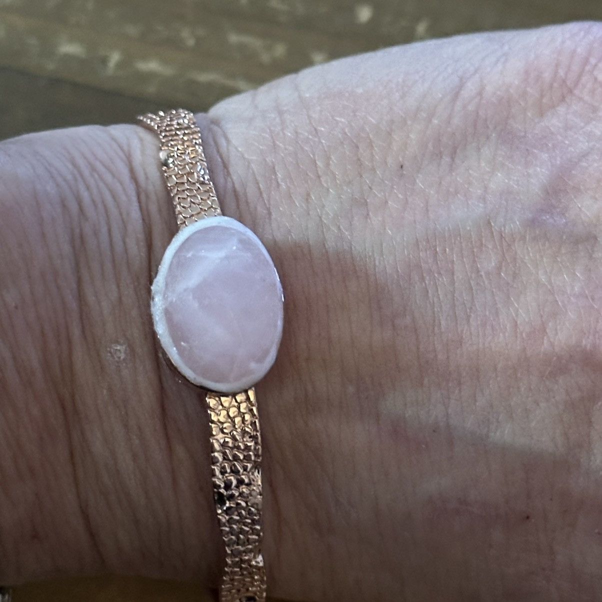 Other Rose gold rose quartz cuff bangle bracelet Size ONE SIZE - 2 Thumbnail