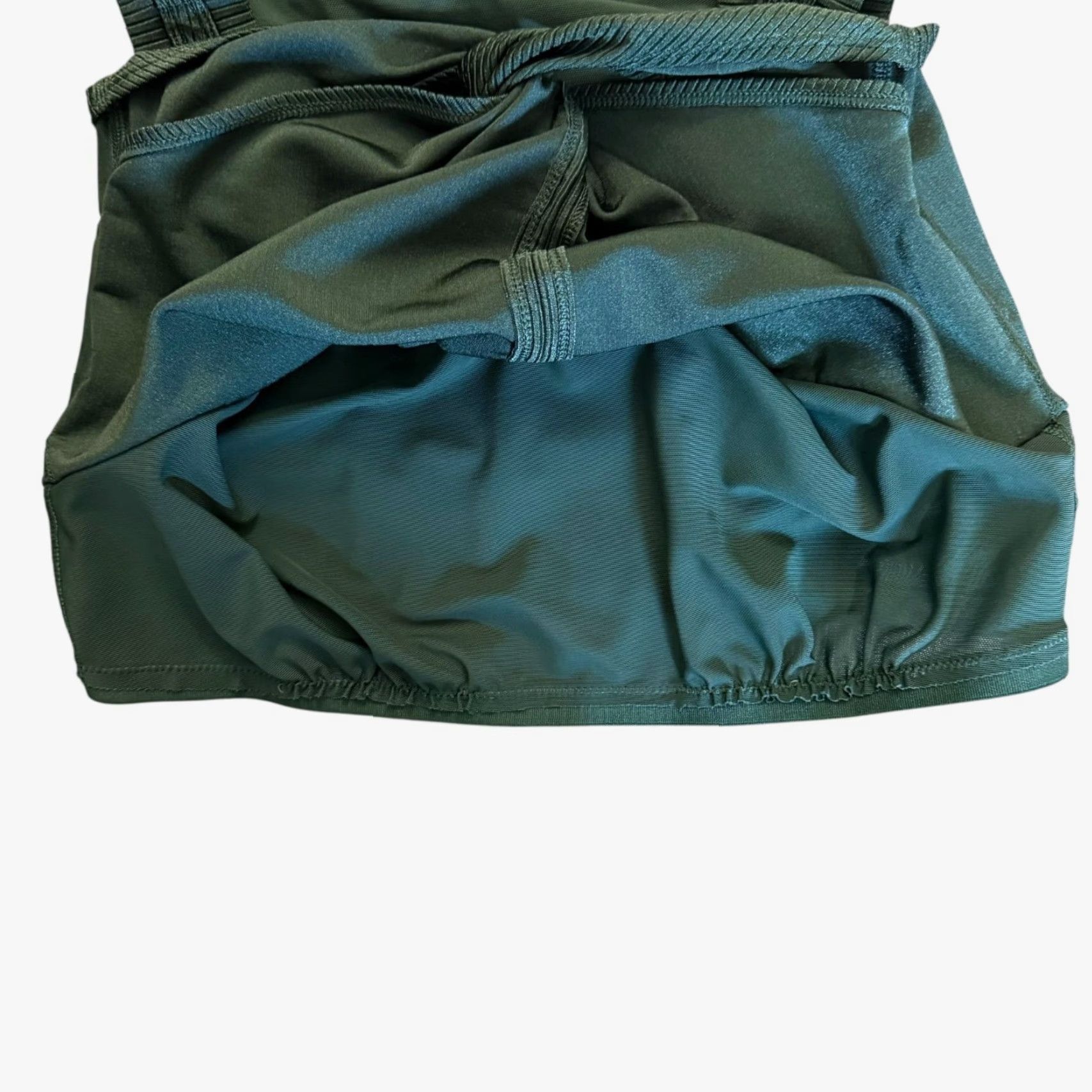 Vintage Aerie Sports Bra Lined Ribbed Crop Top Green Women's XL Gym Yoga Athletic Active Size XL / US 12-14 / IT 48-50 - 7 Thumbnail
