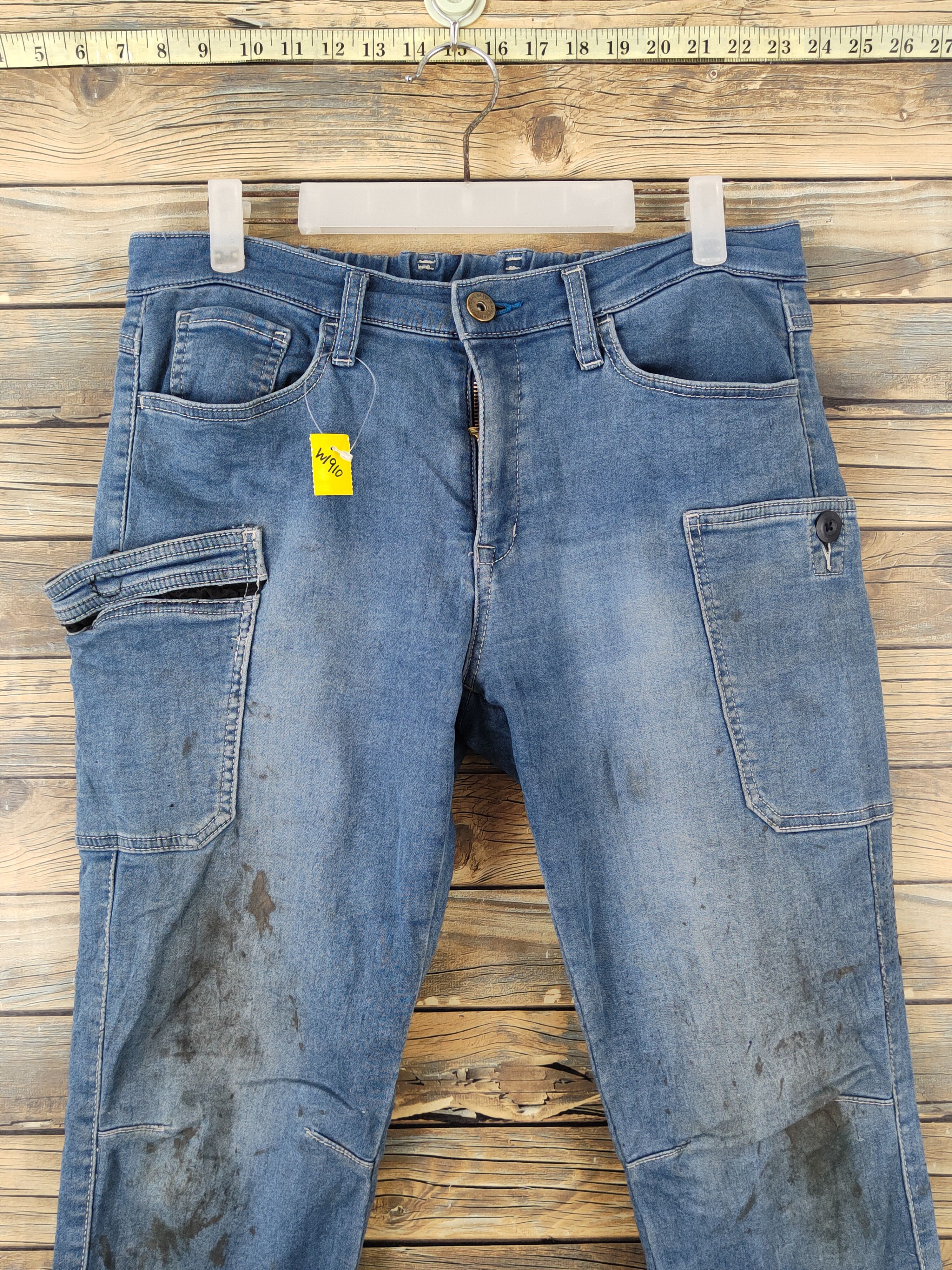 Japanese Brand Japan vintage jogger Blue Distressed Ripped Jeans #W1910 Size US 31 - 2 Thumbnail