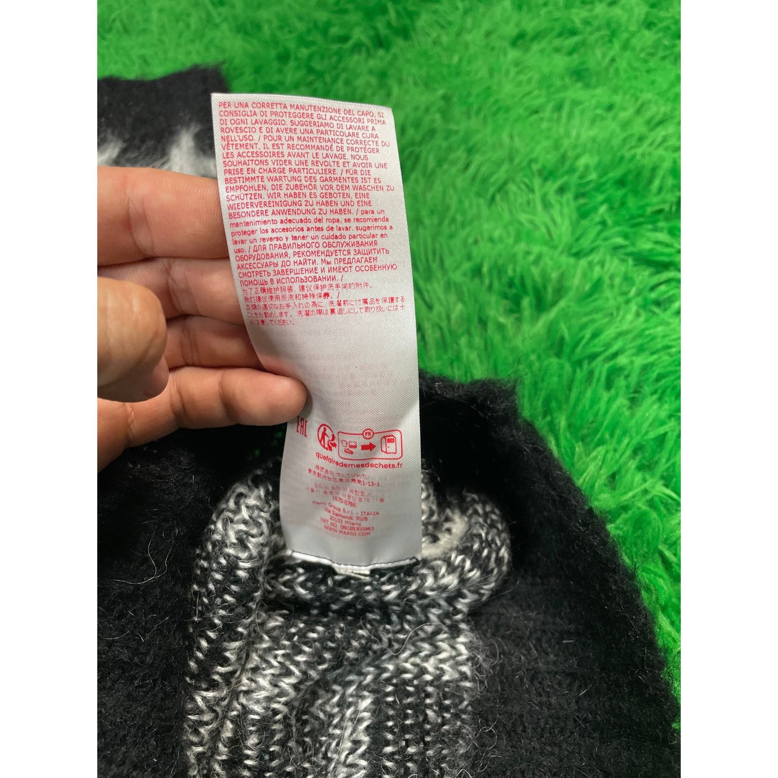 Marni Marni Brushed Check Fuzzy Wuzzy Cardigan Black 3XL (60) New Size US XXL / EU 58 / 5 - 7 Thumbnail