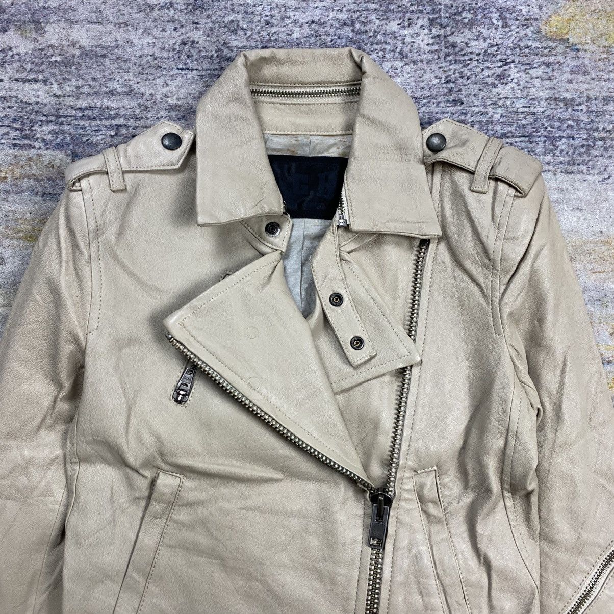 Le Grande Bleu (L.G.B.) Lgb le grande bleu bikers leather jacket Size US XS / EU 42 / 0 - 5 Thumbnail